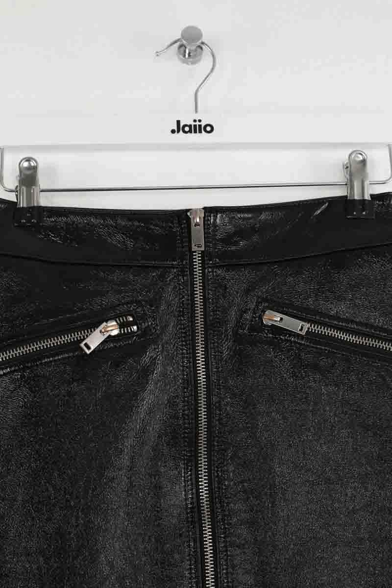 Mini jupe Maje Noir en Cuir