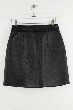 Mini jupe Maje Noir en Cuir