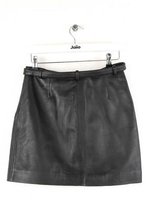 Mini jupe Maje Noir en Cuir
