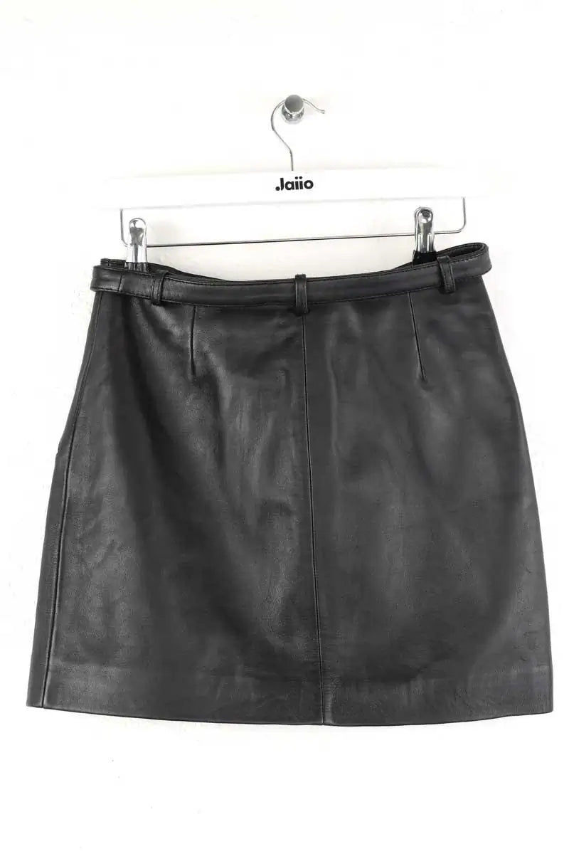 Mini jupe Maje Noir en Cuir