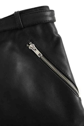 Mini jupe Maje Noir en Cuir