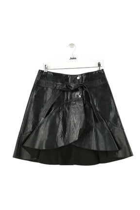 Mini jupe Maje Noir en Cuir verni, taille M - Seconde Main