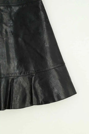 Mini jupe Maje Noir en Cuir verni