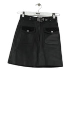 Mini jupe Maje Noir en Cuir, taille XS - Seconde Main