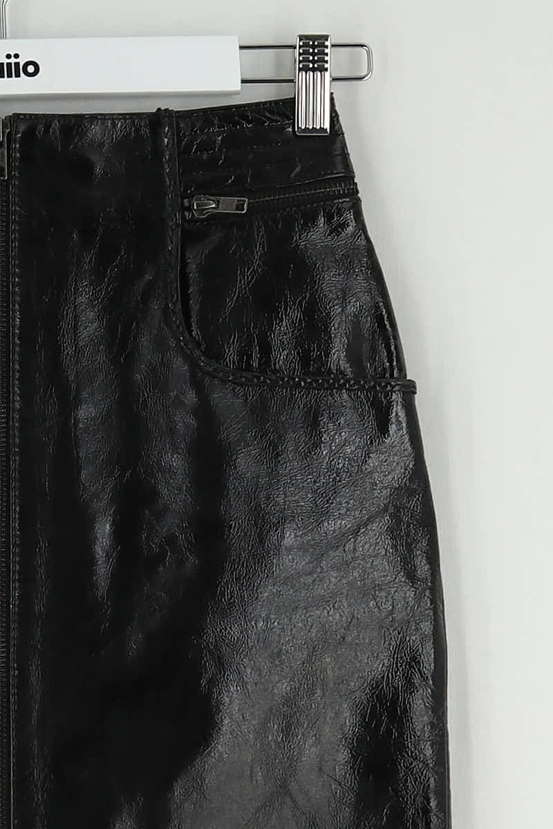 Mini jupe Maje Noir en Cuir