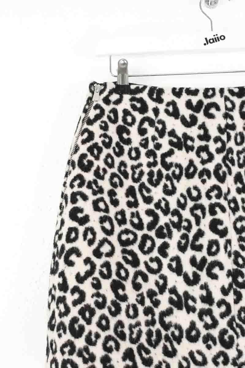 Mini jupe Maje Noir en Laine