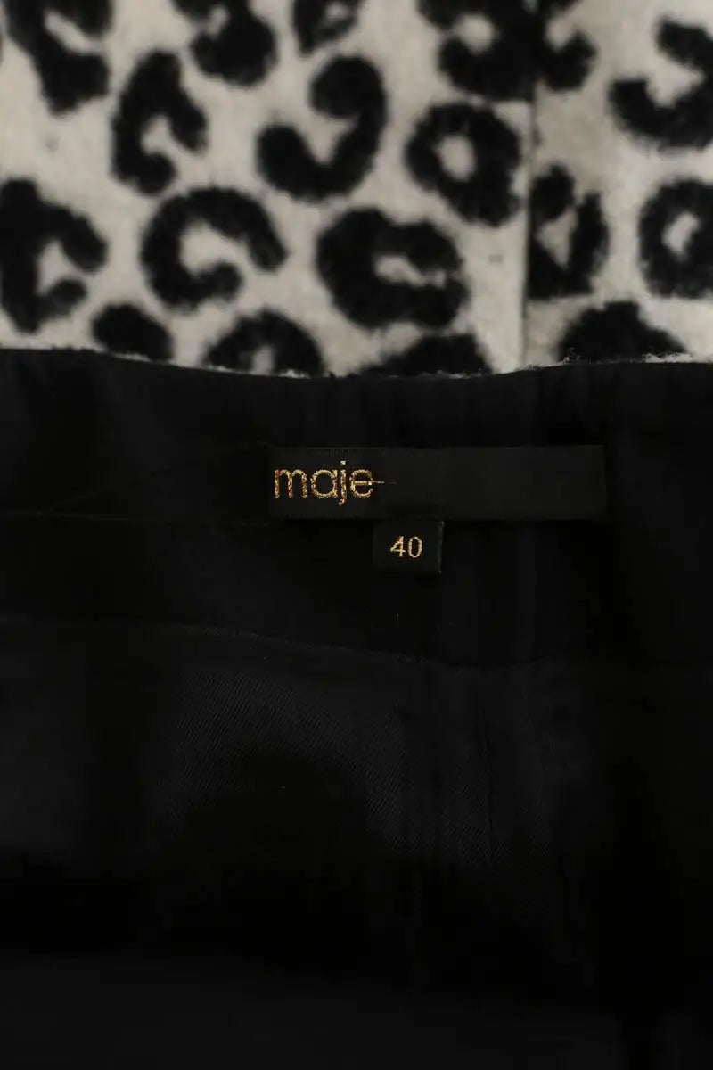 Mini jupe Maje Noir en Laine
