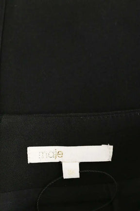 Mini jupe Maje Noir en Polyester