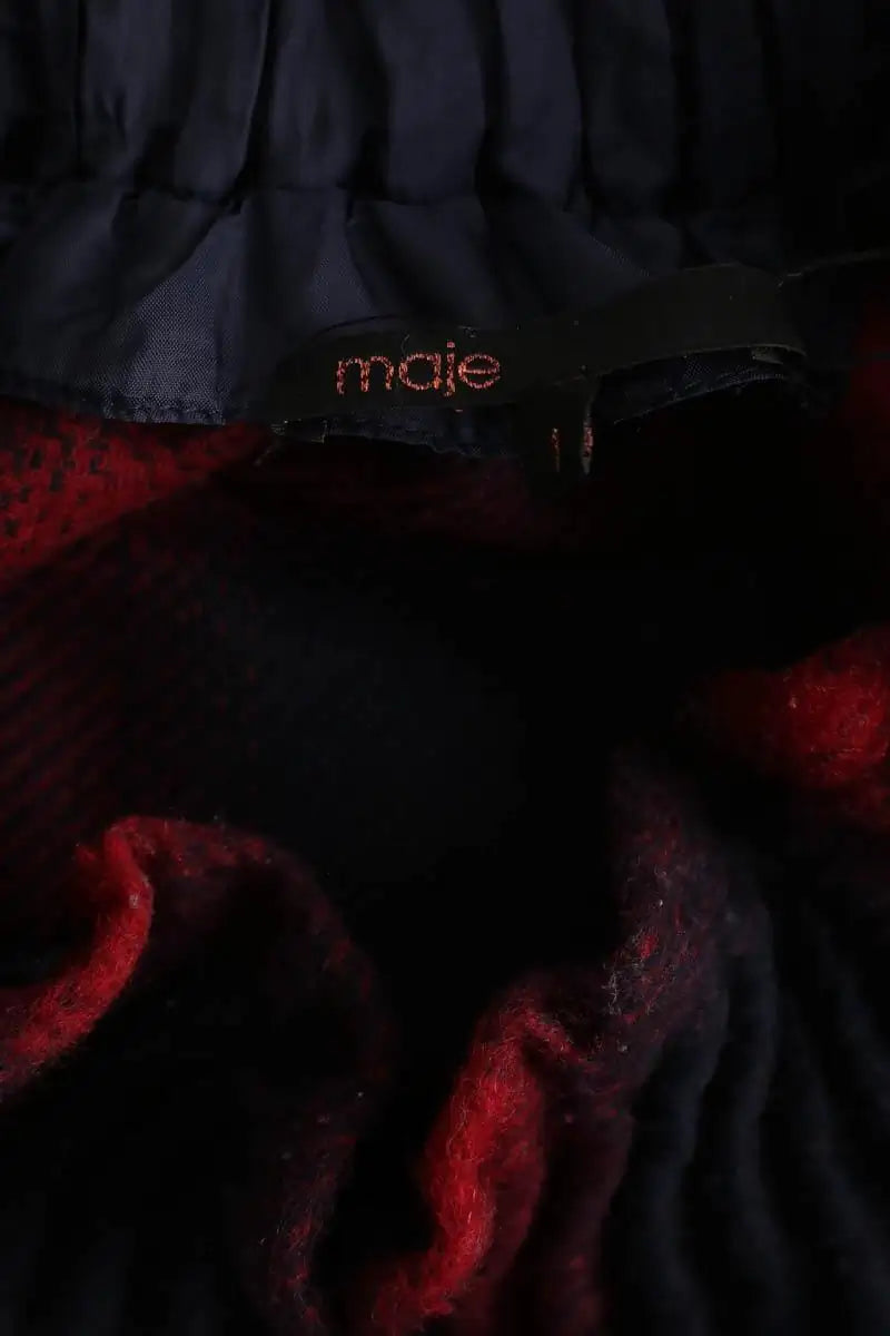 Mini jupe Maje Rouge en Laine