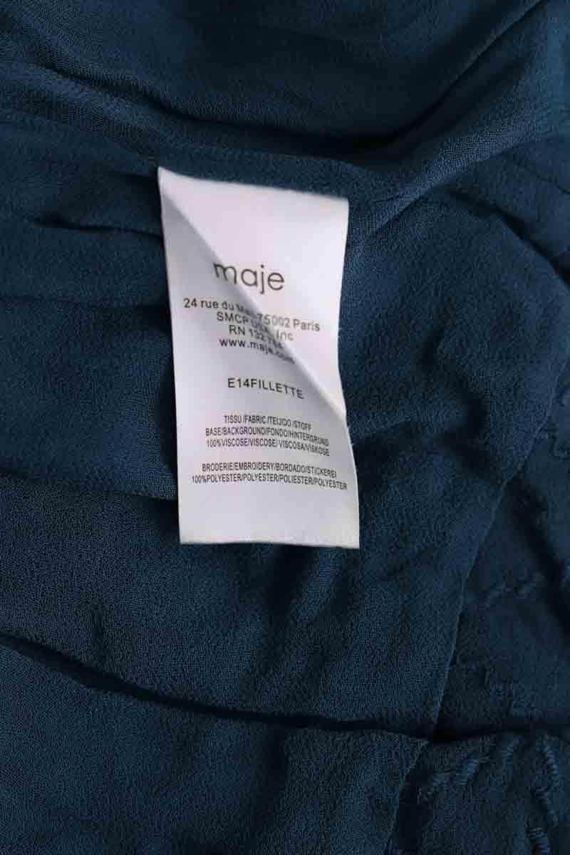 Mini jupe Maje Vert en Viscose