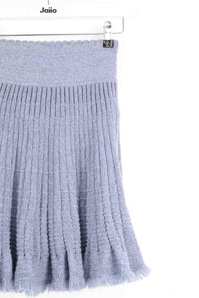 Mini jupe Molli Bleu en Laine