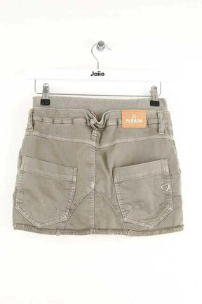 Mini jupe Please Kaki en Coton