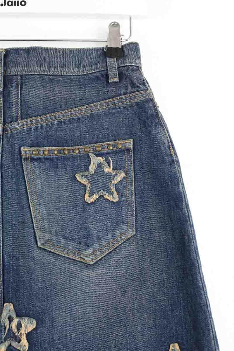 Mini jupe Saint Laurent Bleu en Coton