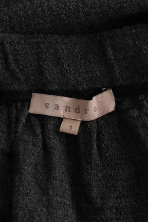 Mini jupe Sandro Anthracite en Viscose