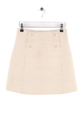 Mini jupe Sandro Blanc en Laine, taille S - Seconde Main