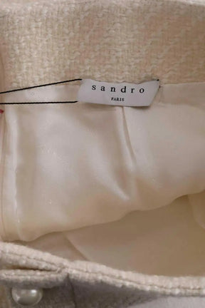 Mini jupe Sandro Blanc en Laine