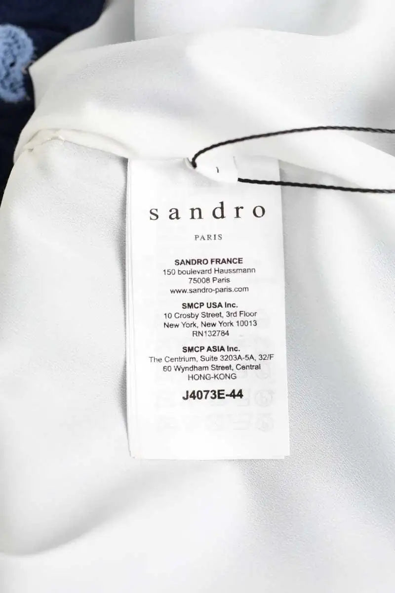 Mini jupe Sandro Bleu en Polyester