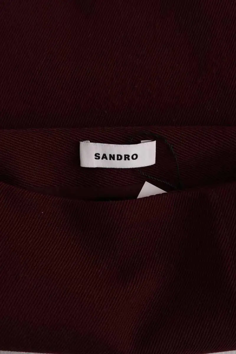 Mini jupe Sandro Bordeaux en Synthétique
