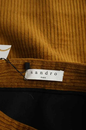 Mini jupe Sandro Camel en Coton