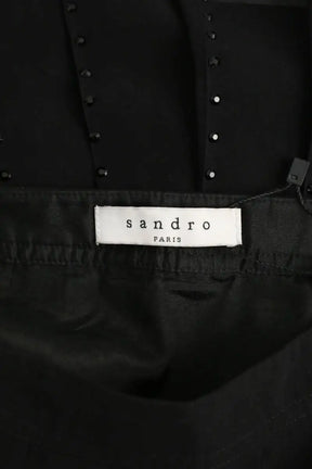Mini jupe Sandro Noir en Polyester