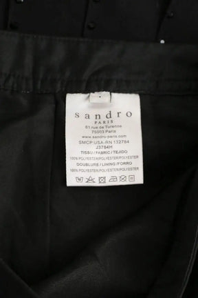 Mini jupe Sandro Noir en Polyester