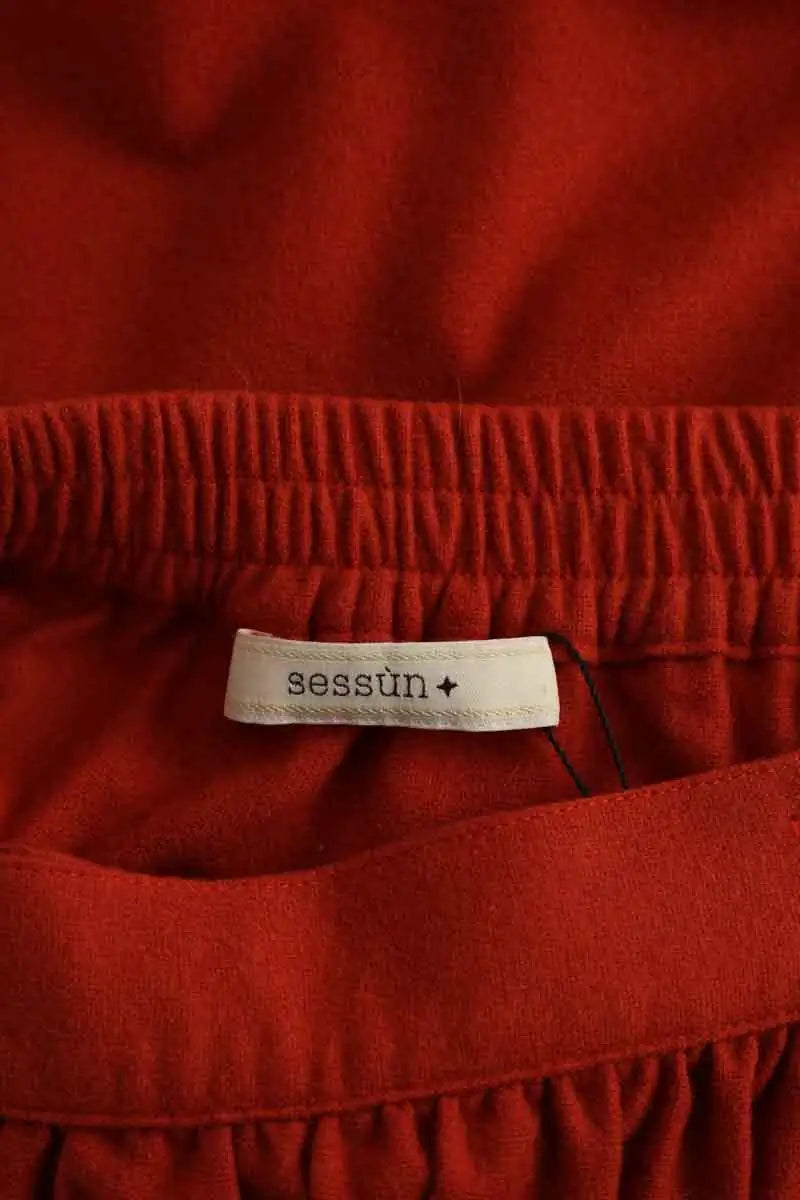 Mini jupe Sessun Orange en Laine