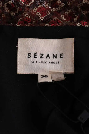 Mini jupe Sézane Marron en Paillettes