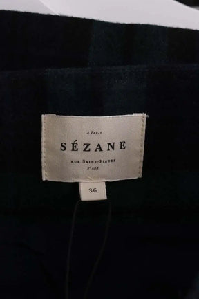 Mini jupe Sézane Vert en Laine
