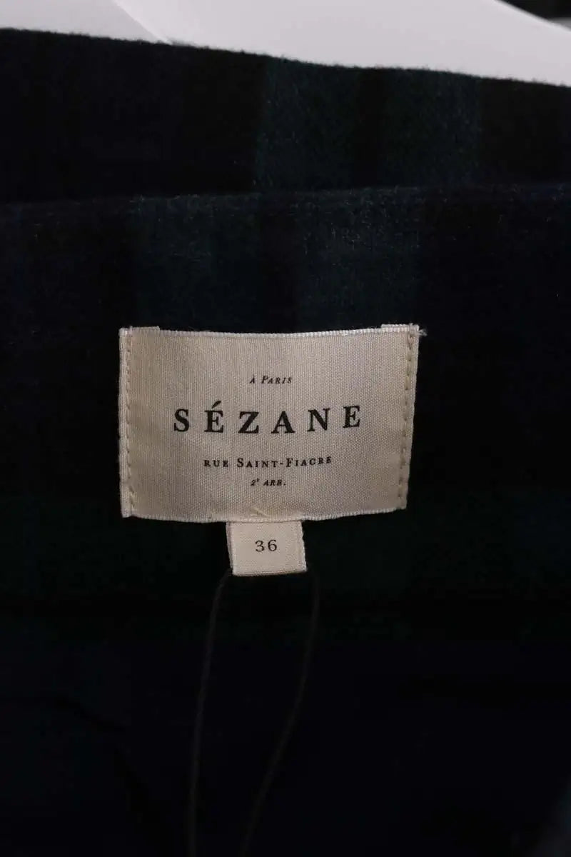 Mini jupe Sézane Vert en Laine