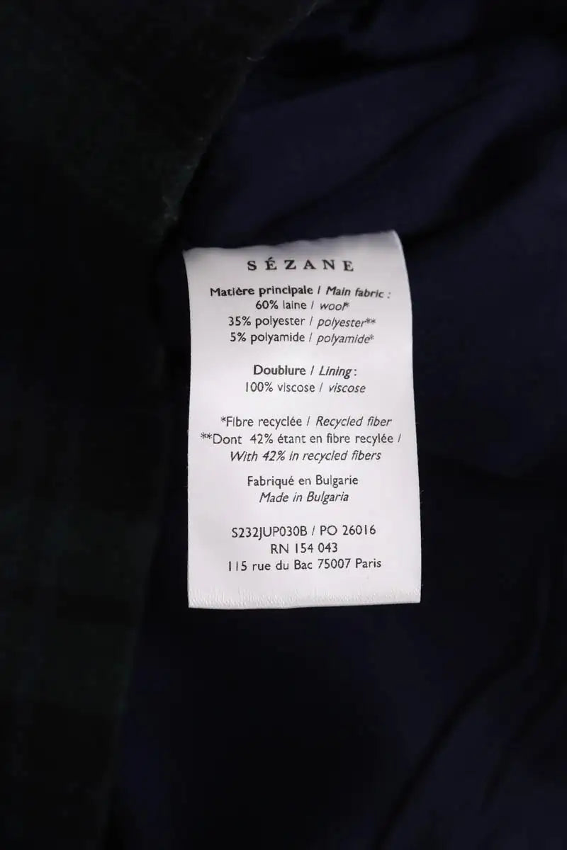 Mini jupe Sézane Vert en Laine