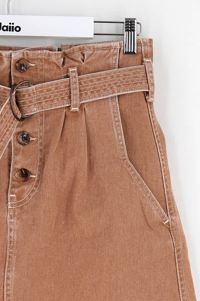 Mini jupe Soeur Marron en Coton