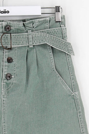Mini jupe Soeur Vert en Coton