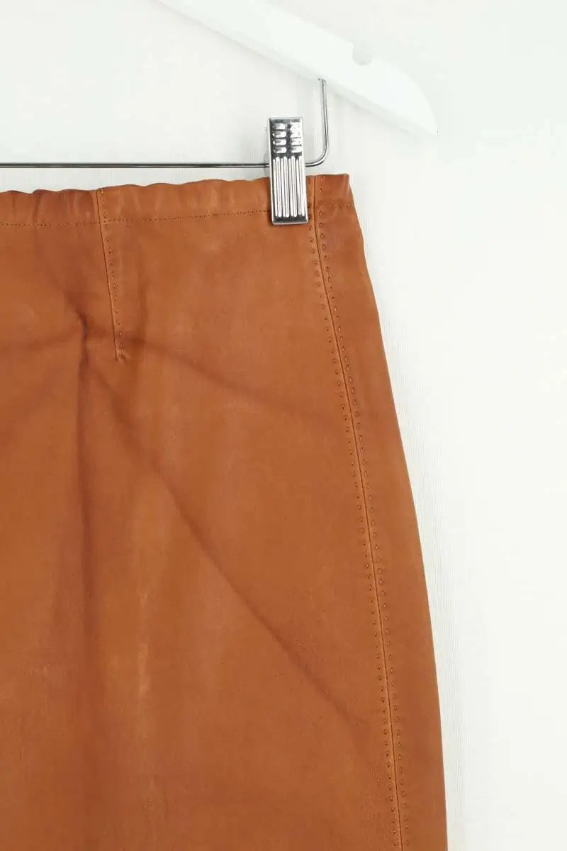Mini jupe Stouls Camel en Cuir
