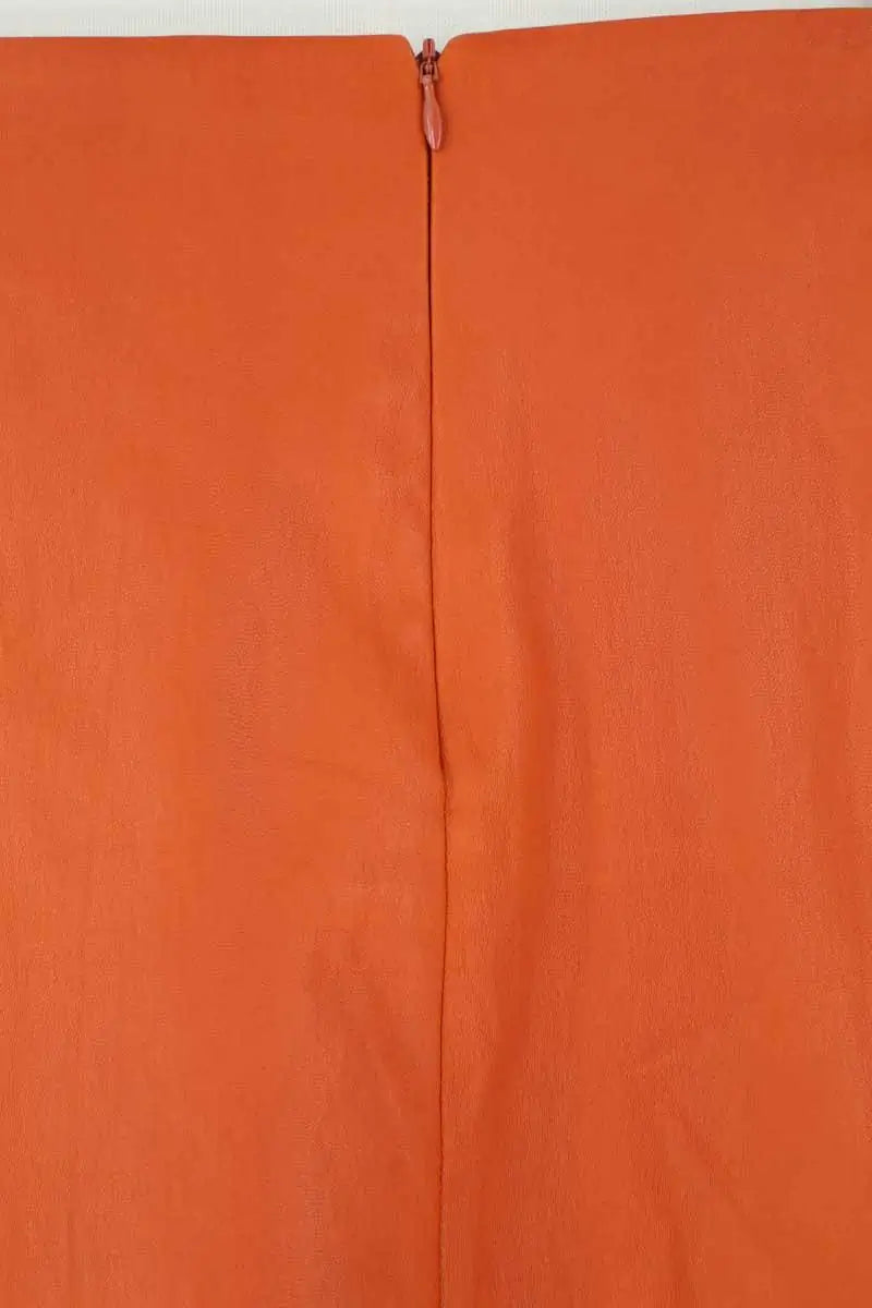 Mini jupe Stouls Orange en Cuir