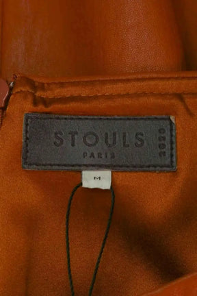 Mini jupe Stouls Orange en Cuir