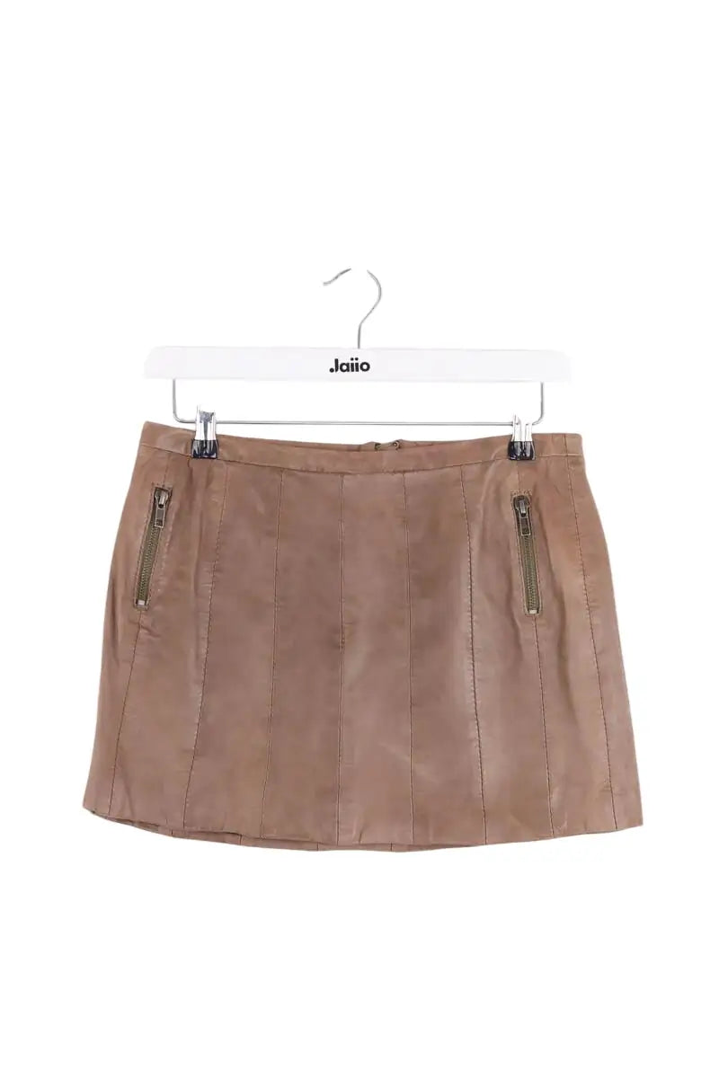 Mini jupe Swildens Marron en Cuir, taille XS - Seconde Main