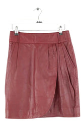 Mini jupe Tara Jarmon Bordeaux en Cuir, taille S - Seconde Main