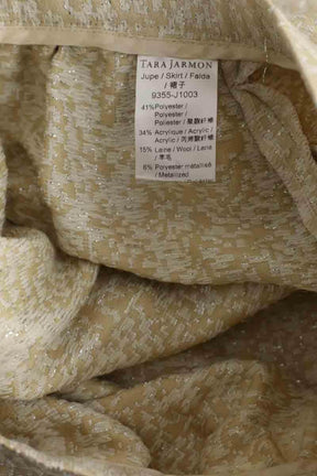 Mini jupe Tara Jarmon Doré en Polyester