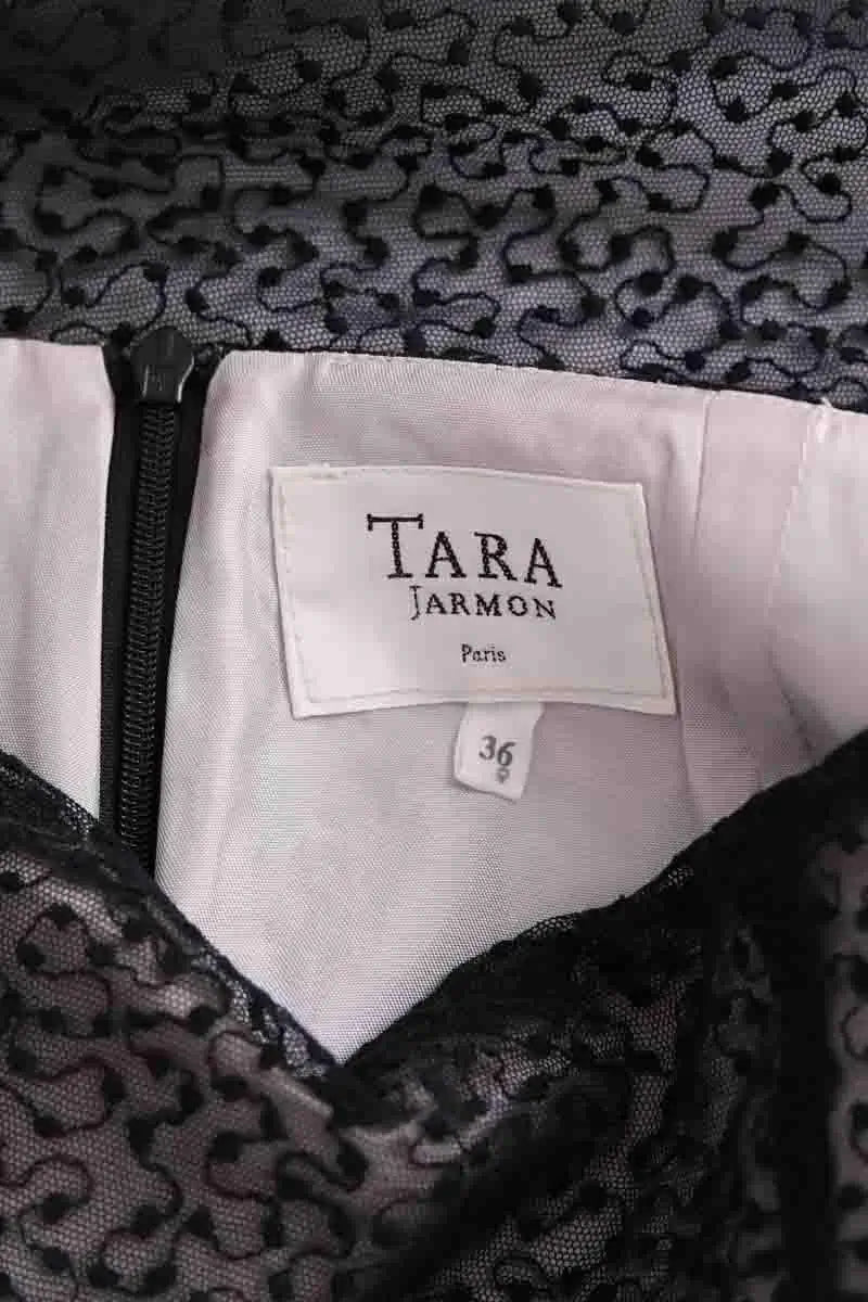 Mini jupe Tara Jarmon Pino Noir en Synthétique