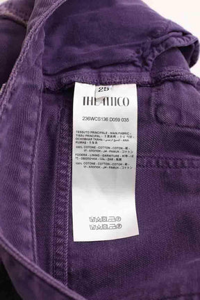 Mini jupe The Attico Violet en Coton
