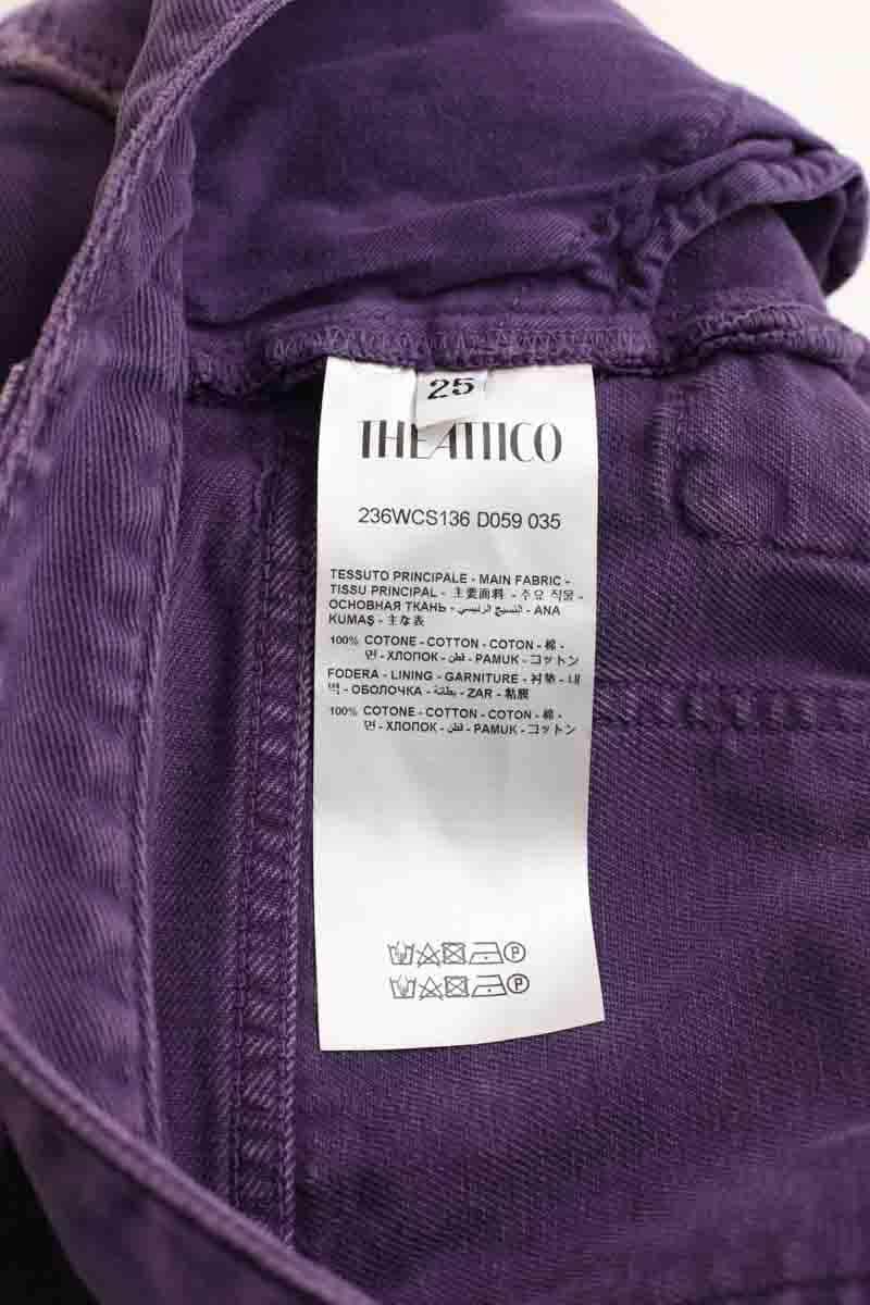 Mini jupe The Attico Violet en Coton