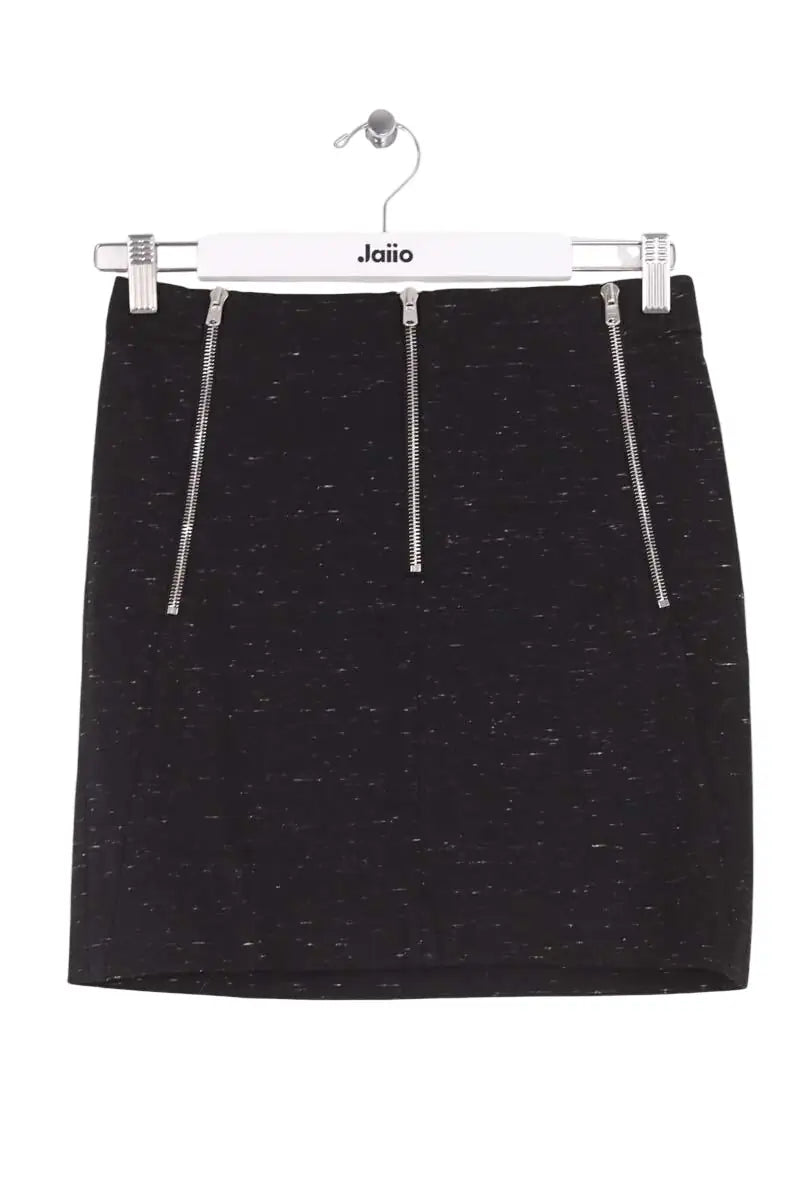 Mini jupe The Kooples Noir en Synthétique, taille M - Seconde Main