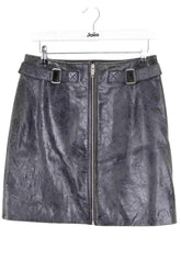 Mini jupe The Kooples Vert en Cuir, taille M - Seconde Main
