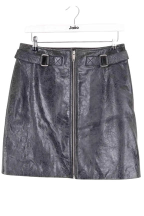 Mini jupe The Kooples Vert en Cuir, taille M - Seconde Main