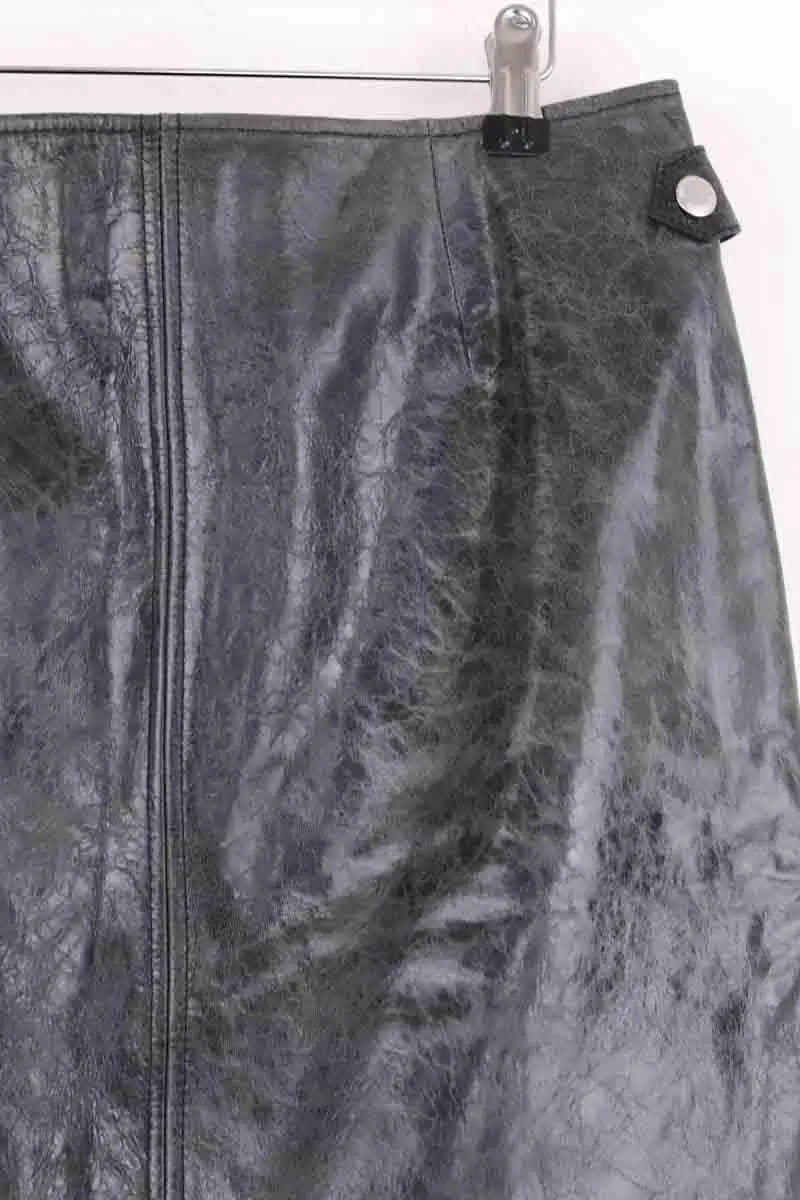Mini jupe The Kooples Vert en Cuir