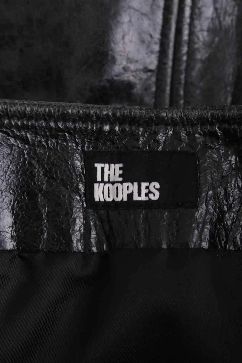 Mini jupe The Kooples Vert en Cuir