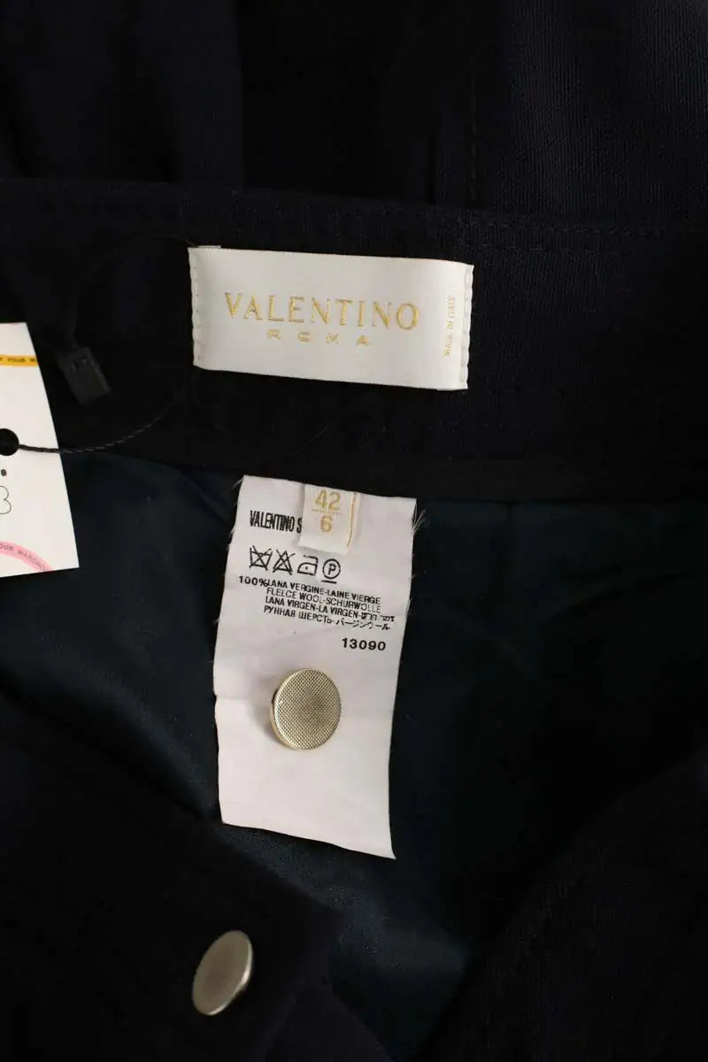 Mini jupe Valentino Noir en Laine