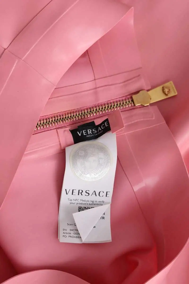 Mini jupe Versace Rose en Synthétique