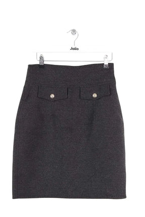 Mini jupe Yves Saint Laurent Anthracite en Laine, taille M - Seconde Main