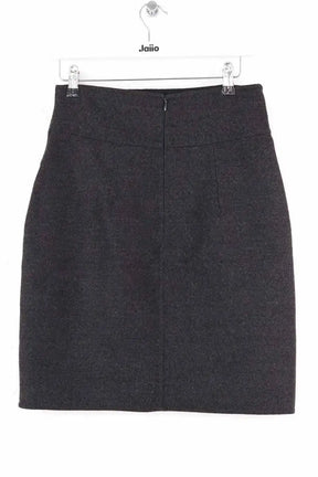 Mini jupe Yves Saint Laurent Anthracite en Laine